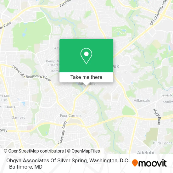 Obgyn Associates Of Silver Spring map