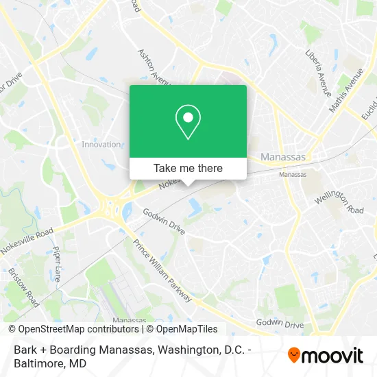 Bark + Boarding Manassas map