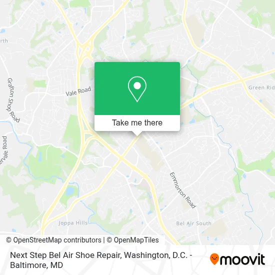 Next Step Bel Air Shoe Repair map