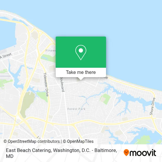 East Beach Catering map