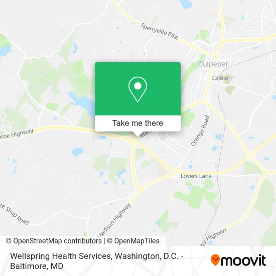 Wellspring Health Services map