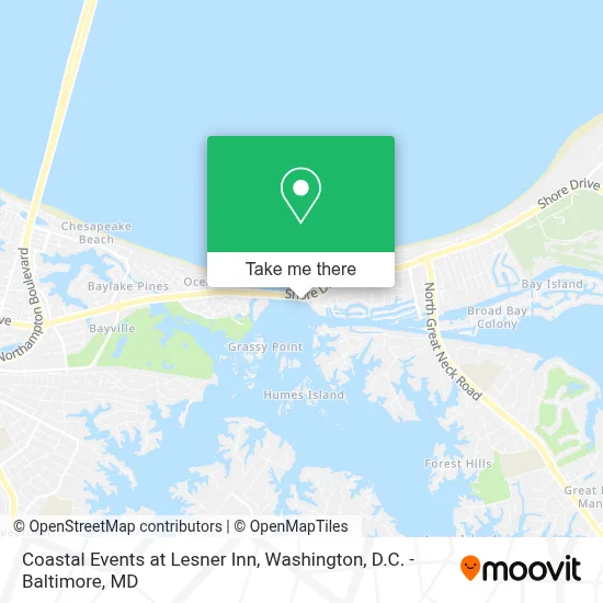 Coastal Events at Lesner Inn map