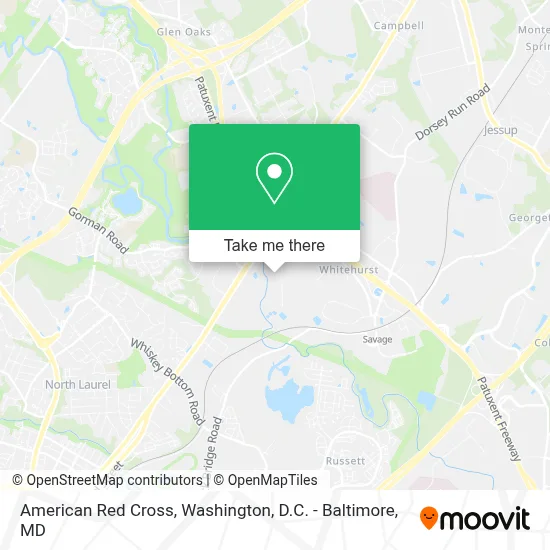 American Red Cross map