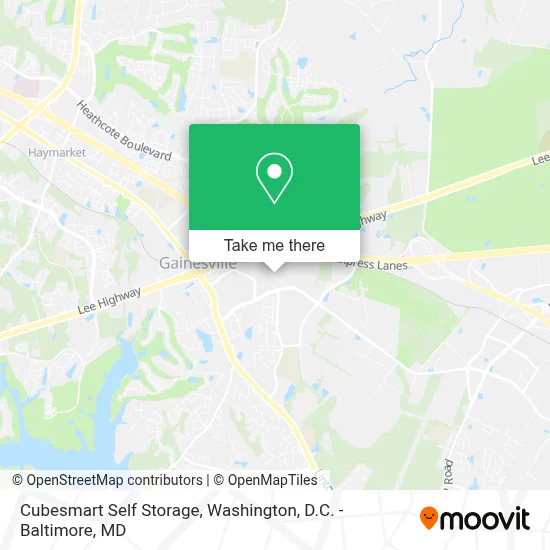 Cubesmart Self Storage map