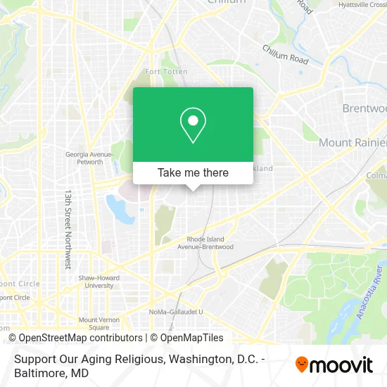 Support Our Aging Religious map