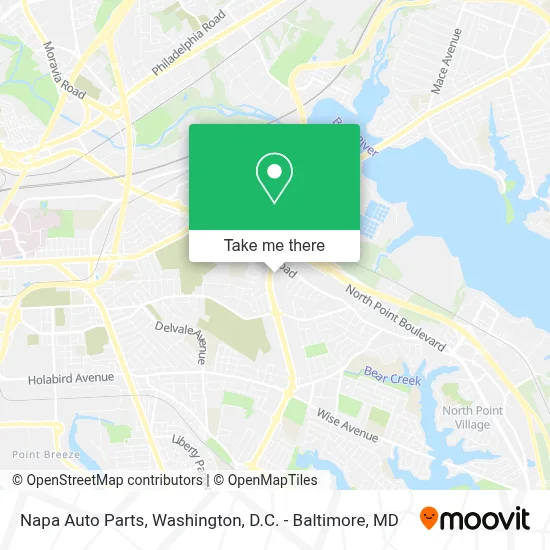 Napa Auto Parts map