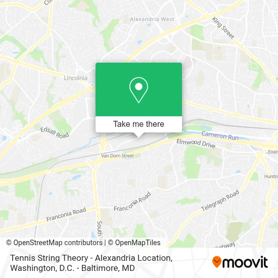 Tennis String Theory - Alexandria Location map