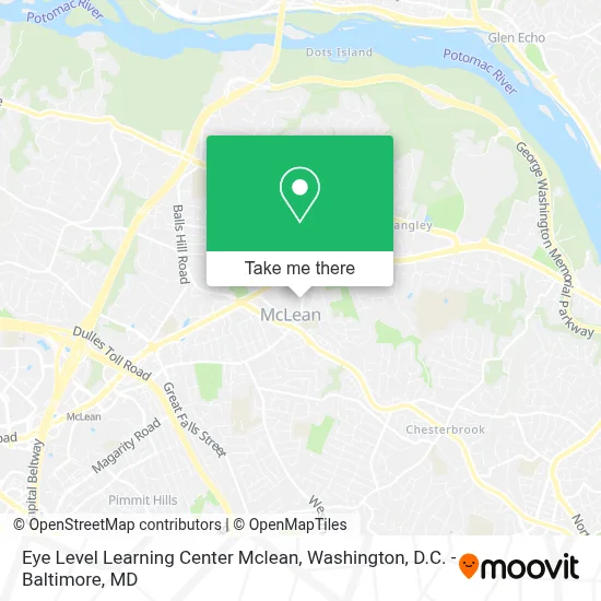 Eye Level Learning Center Mclean map