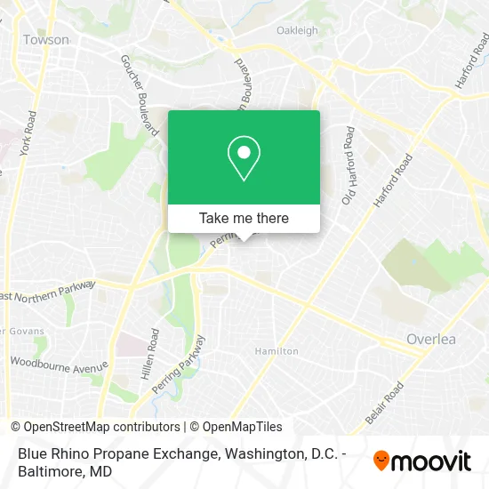 Blue Rhino Propane Exchange map