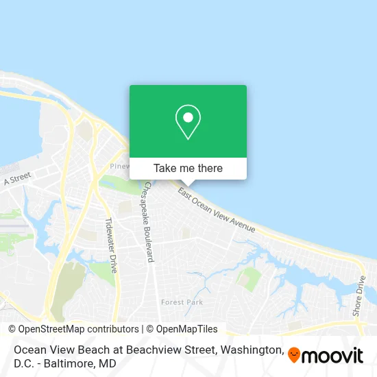 Ocean View Beach at Beachview Street map