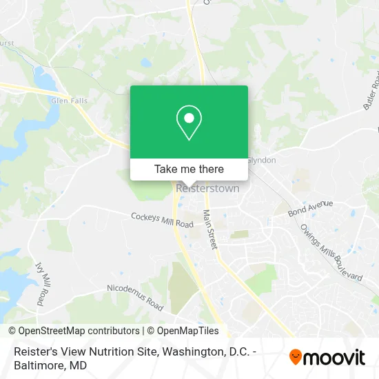 Reister's View Nutrition Site map