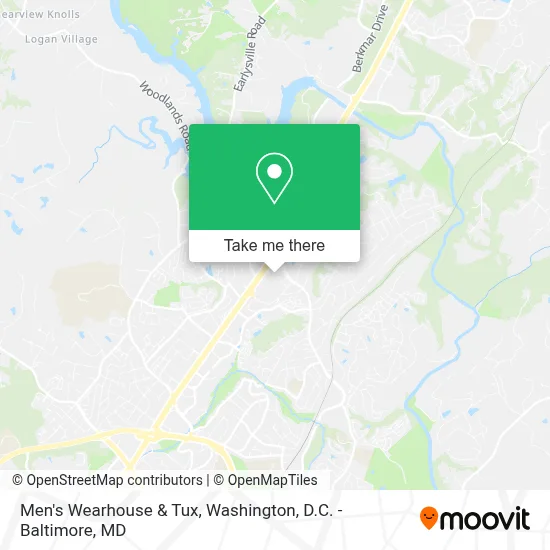 Men's Wearhouse & Tux map