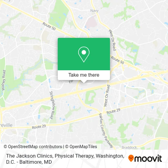 The Jackson Clinics, Physical Therapy map