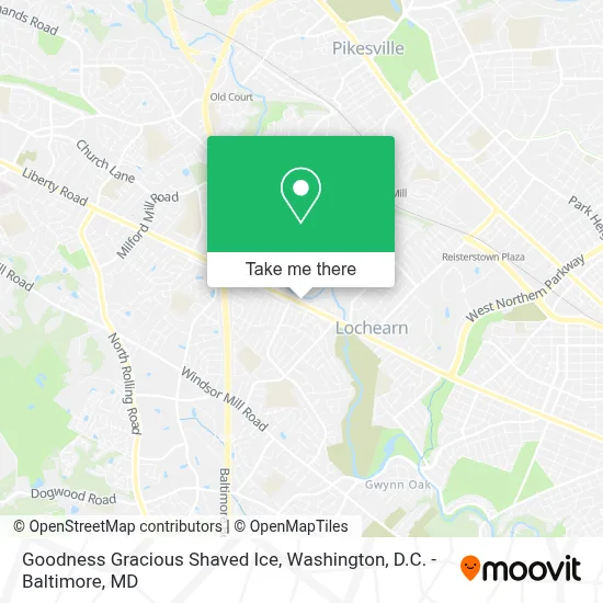 Goodness Gracious Shaved Ice map