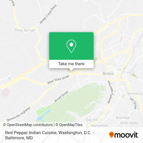Red Pepper Indian Cuisine map