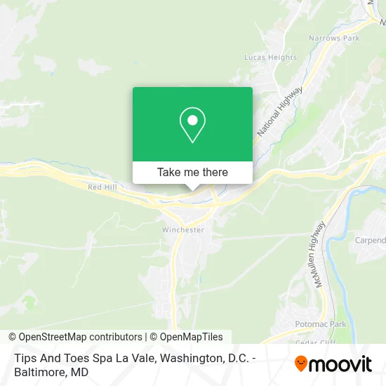 Tips And Toes Spa La Vale map