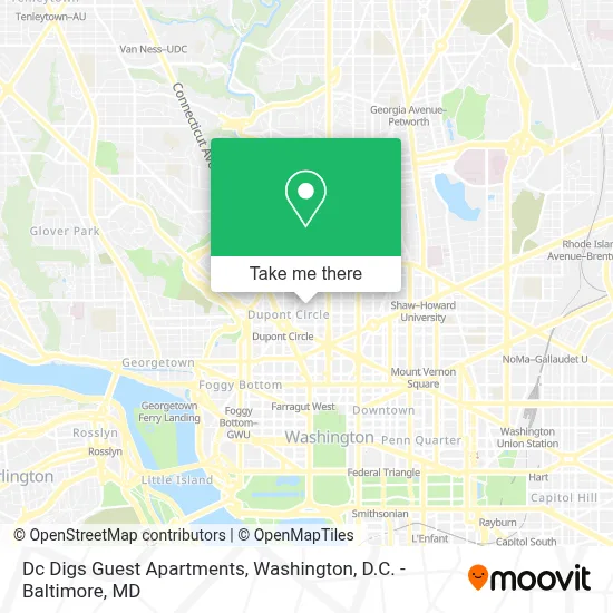 Dc Digs Guest Apartments map