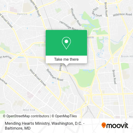 Mending Hearts Ministry map