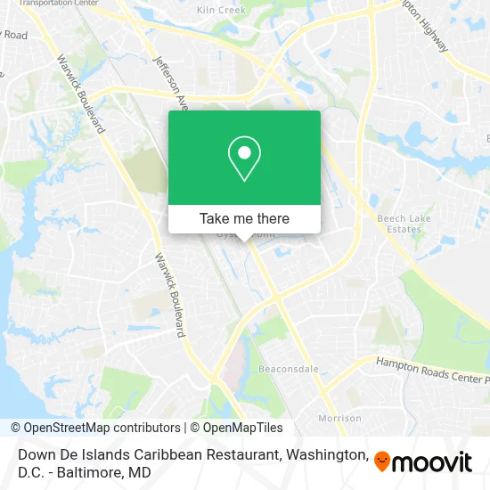 Down De Islands Caribbean Restaurant map