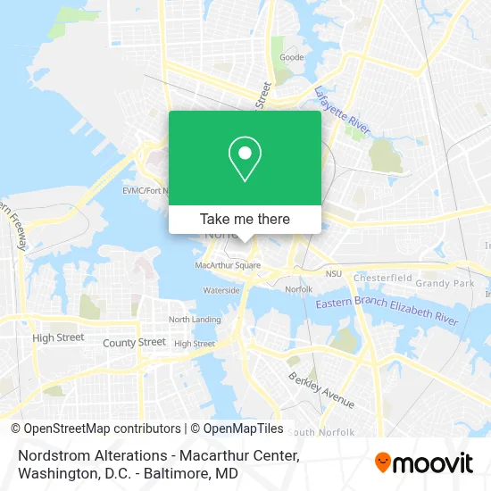 Nordstrom Alterations - Macarthur Center map