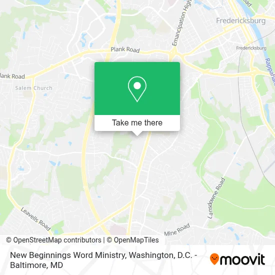 New Beginnings Word Ministry map