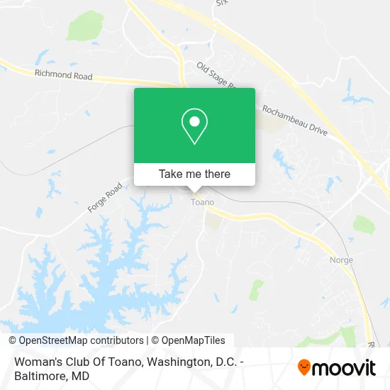 Woman's Club Of Toano map