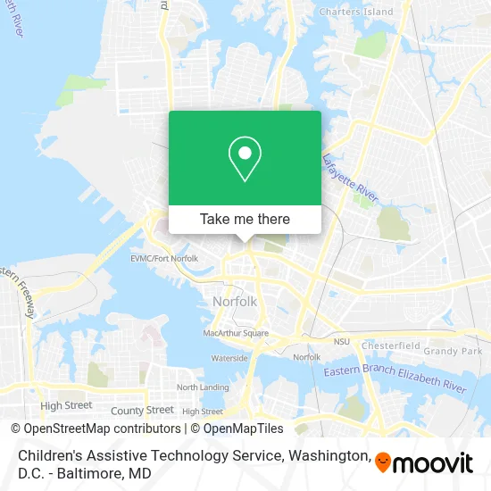 Children's Assistive Technology Service map