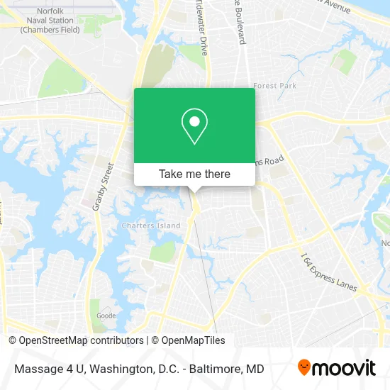 Massage 4 U map