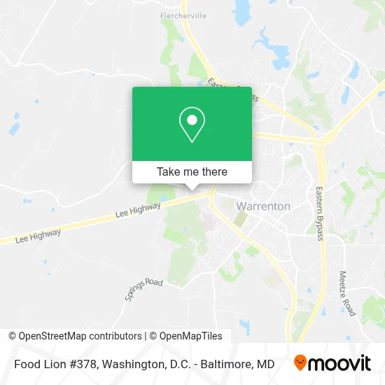 Food Lion #378 map