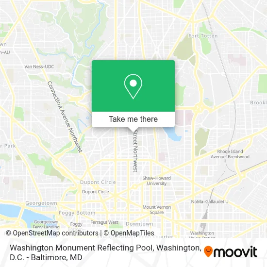 Washington Monument Reflecting Pool map