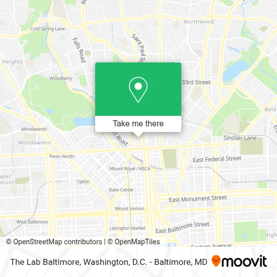 The Lab Baltimore map