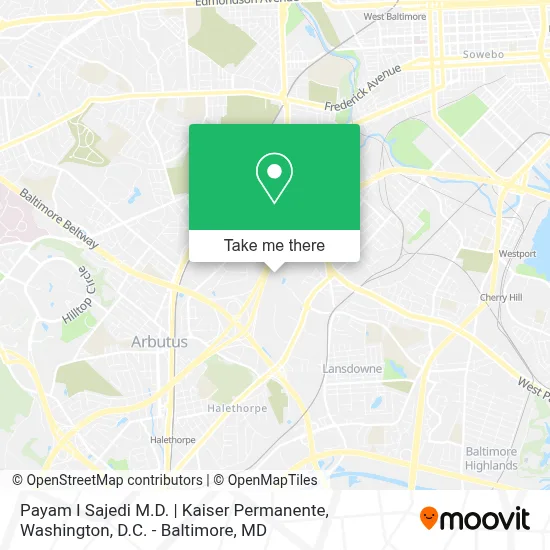 Payam I Sajedi M.D. | Kaiser Permanente map