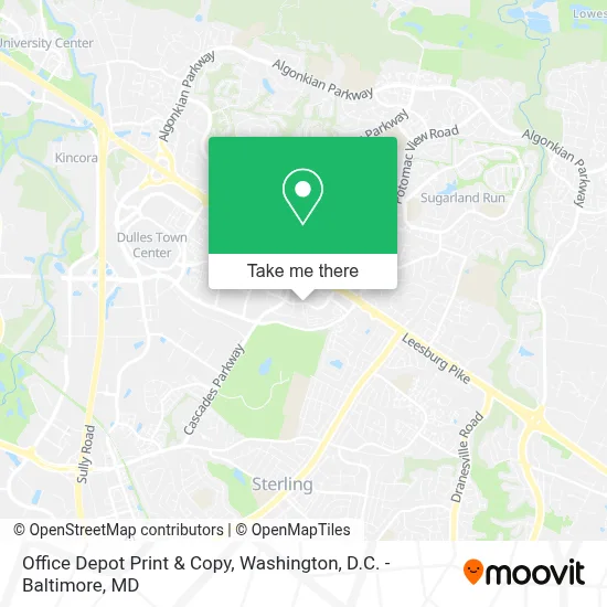 Office Depot Print & Copy map
