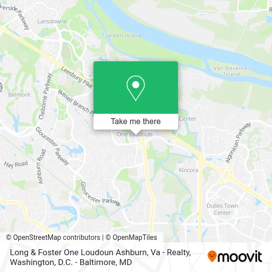 Long & Foster One Loudoun Ashburn, Va - Realty map