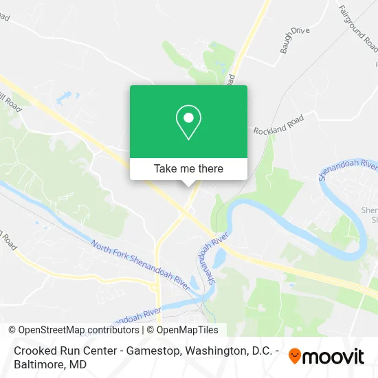 Crooked Run Center - Gamestop map