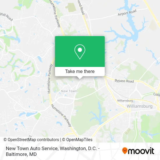 New Town Auto Service map