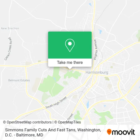 Simmons Family Cuts And Fast Tans map