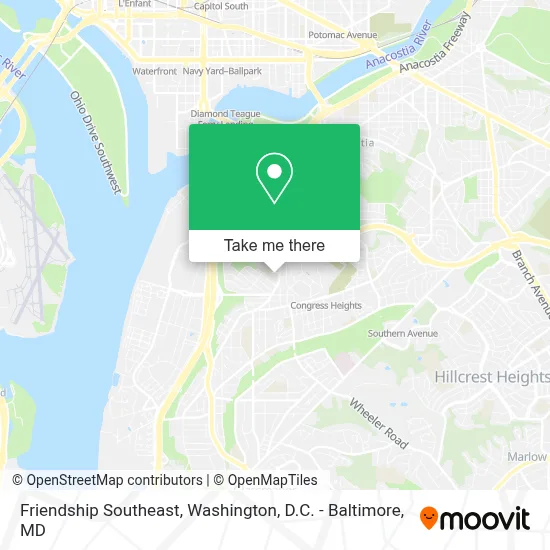 Friendship Southeast map