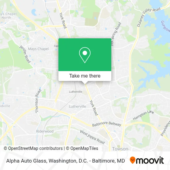 Alpha Auto Glass map