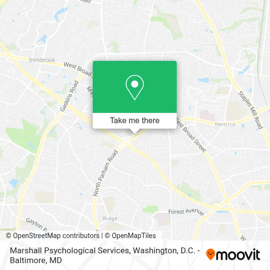 Marshall Psychological Services map
