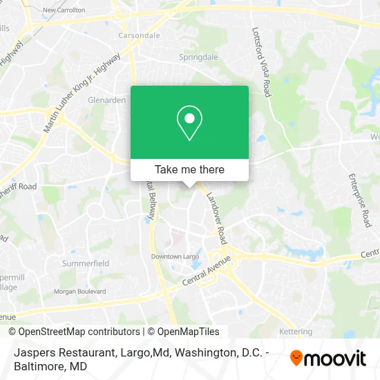 Jaspers Restaurant, Largo,Md map