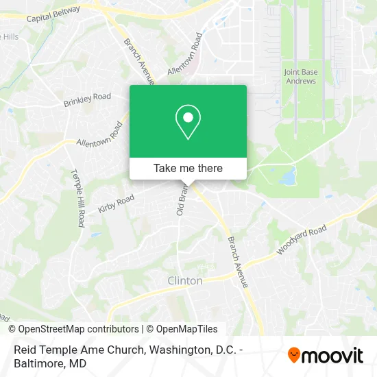 Reid Temple Ame Church map