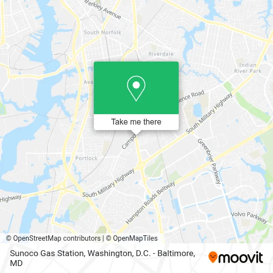 Sunoco Gas Station map
