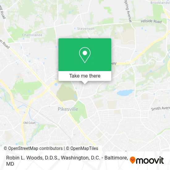 Robin L. Woods, D.D.S. map