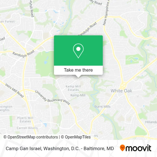 Camp Gan Israel map