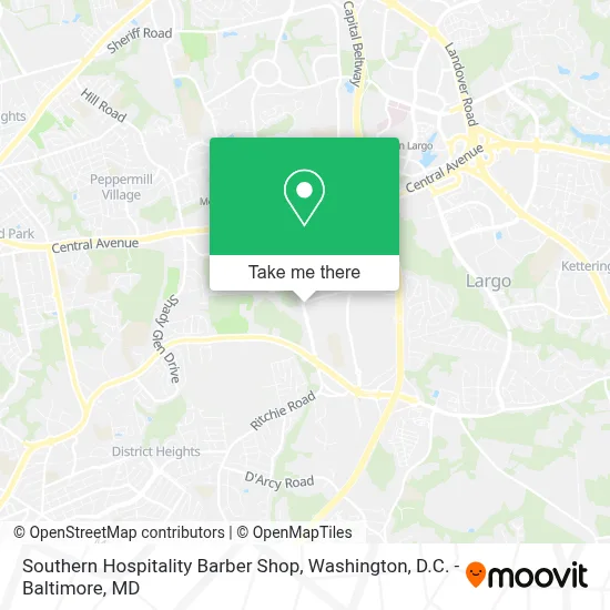 Southern Hospitality Barber Shop map