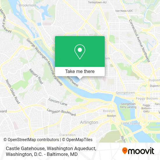 Castle Gatehouse, Washington Aqueduct map