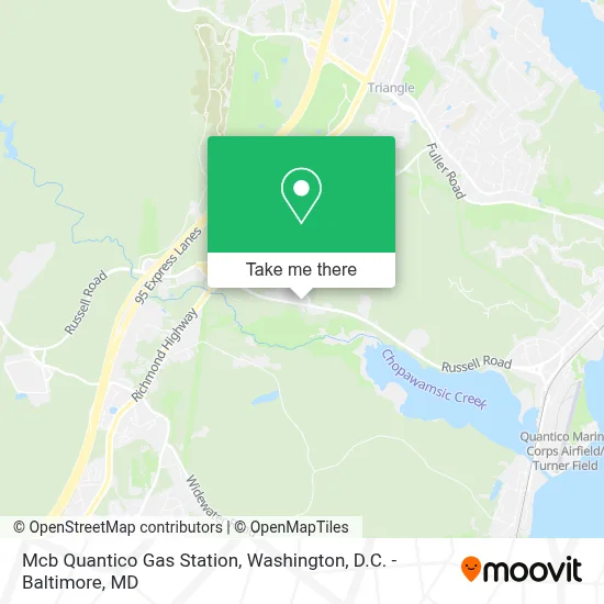 Mcb Quantico Gas Station map