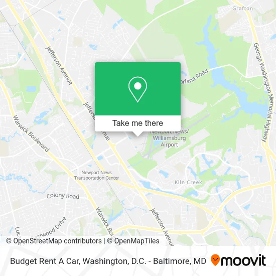 Budget Rent A Car map
