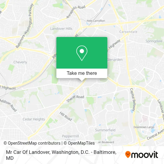 Mr Car Of Landover map